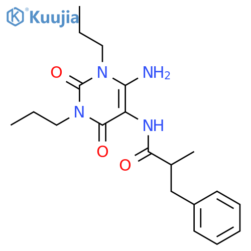 Benzenepropanamide,N-(6-amino-1,2,3,4-tetrahydro-2,4-dioxo-1,3-dipropyl-5-pyrimidinyl)-a-methyl- structure