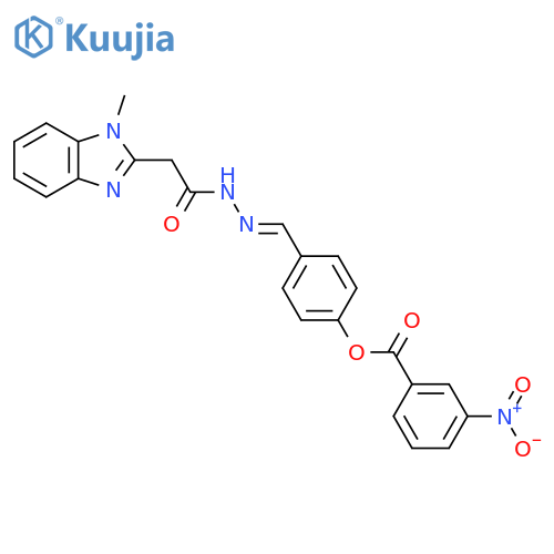 4-({2-(1-methyl-1H-1,3-benzodiazol-2-yl)acetamidoimino}methyl)phenyl 3-nitrobenzoate structure