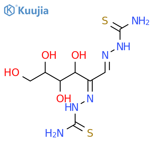 D-arabino-Hexos-2-ulose,bis[(aminothioxomethyl)hydrazone] (9CI) structure