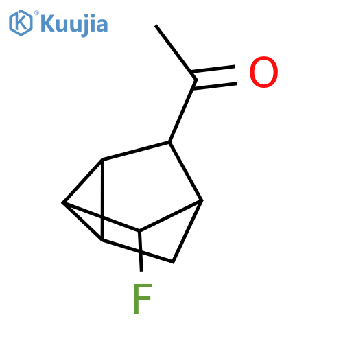 Ethanone,1-(5-fluorotricyclo[2.2.1.02,6]hept-3-yl)-, stereoisomer (9CI) structure