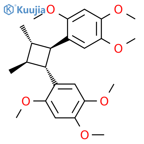 Benzene,1,1'-[(1R,2R,3S,4S)-3,4-dimethyl-1,2-cyclobutanediyl]bis[2,4,5-trimethoxy-,rel- (9CI) structure