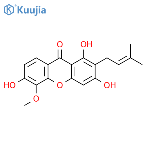 9H-Xanthen-9-one,1,3,6-trihydroxy-5-methoxy-2-(3-methyl-2-buten-1-yl)- structure