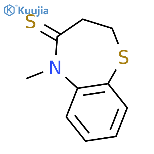 1,5-Benzothiazepine-4(5H)-thione, 2,3-dihydro-5-methyl- structure