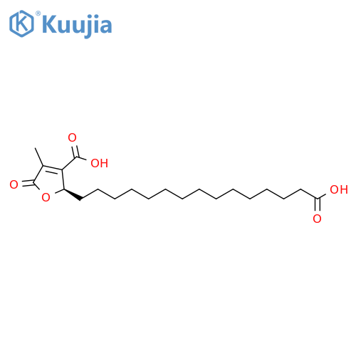 2-Furanpentadecanoicacid, 3-carboxy-2,5-dihydro-4-methyl-5-oxo-, (2R)- structure