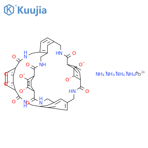 Plumbate(4-),[8,9,23,24,35,36-hexahydroxy-5,12,20,27,32,39-hexaazaheptacyclo[14.14.10.27,10.222,25.234,37.13,29.114,18]octatetraconta-1,3(43),7,9,14,16,18(46),22,24,29,34,36,41,44,47-pentadecaene-6,11,21,26,33,38-hexonato(6-)-O8,O9,O23,O24,O35,O36]-,tetraammonium, (OC-6-11)- (9CI) structure
