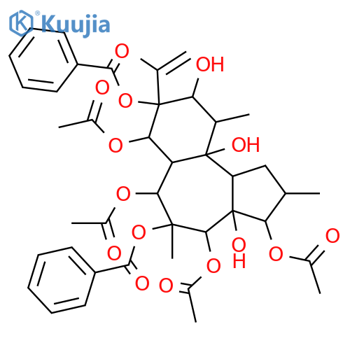 15-Daphnene-3,4,5,6,7,9,12,13,14-nonol; (3β,4β,5β,6β,7α,9α,12α,13α,14α)-form, 6,13-Dibenzoyl, 3,5,7,14-tetra-Ac structure