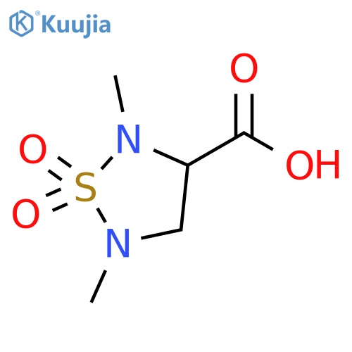 2,5-dimethyl-1,2,5-thiadiazolidine-3-carboxylic acid 1,1-dioxide structure