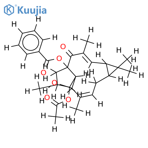 (-)-(6Z,12E,2S,3S,4R,5R,9S,11S,15R)-3-acetoxy-15-benzoyloxylathyra-6,12-dien-5-ol-14-one structure