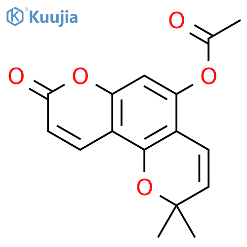 2H,8H-Benzo[1,2-b:3,4-b']dipyran-8-one, 5-(acetyloxy)-2,2-dimethyl- structure