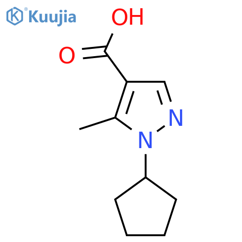 1-Cyclopentyl-5-methyl-1H-pyrazole-4-carboxylic acid structure