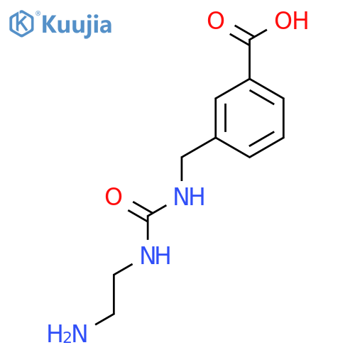 3-({(2-aminoethyl)carbamoylamino}methyl)benzoic acid structure