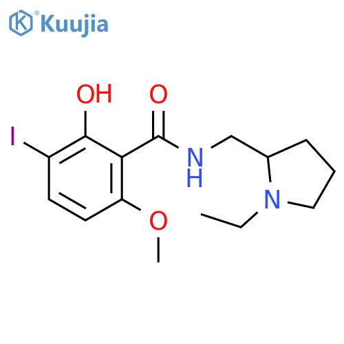 Benzamide,N-[(1-ethyl-2-pyrrolidinyl)methyl]-2-hydroxy-3-iodo-6-methoxy- structure