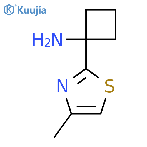 1-(4-Methyl-1,3-thiazol-2-yl)cyclobutan-1-amine structure