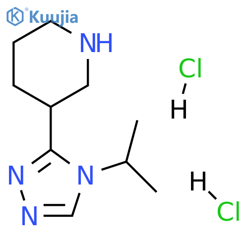 3-(4-isopropyl-1,2,4-triazol-3-yl)piperidine;dihydrochloride structure
