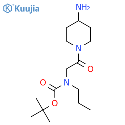 tert-butyl N-2-(4-aminopiperidin-1-yl)-2-oxoethyl-N-propylcarbamate structure