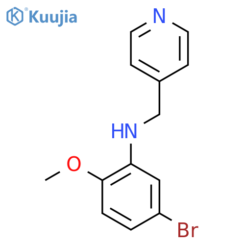 5-Bromo-2-methoxy-N-(pyridin-4-ylmethyl)aniline structure