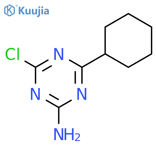 4-chloro-6-cyclohexyl-1,3,5-triazin-2-amine structure