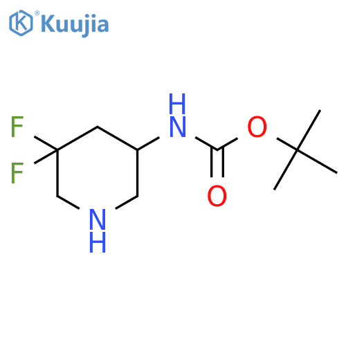 tert-butyl N-(5,5-difluoropiperidin-3-yl)carbamate structure