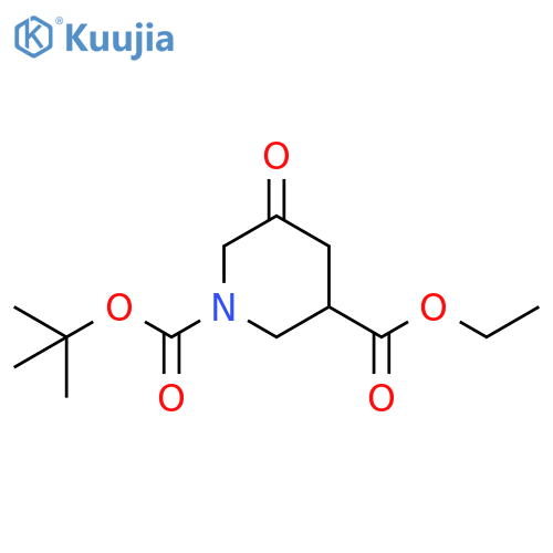 1-tert-Butyl 3-ethyl 5-oxopiperidine-1,3-dicarboxylate structure
