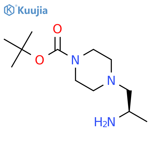 (R)-4-(2-amino-propyl)-piperazine-1-carboxylic acid tert-butyl ester structure