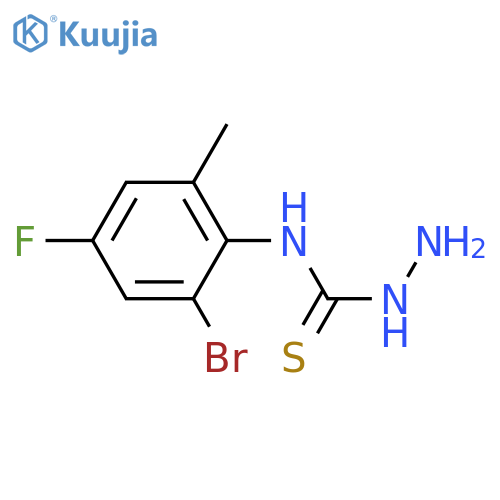 3-amino-1-(2-bromo-4-fluoro-6-methylphenyl)thiourea structure