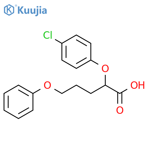 Pentanoic acid, 2-(4-chlorophenoxy)-5-phenoxy- structure