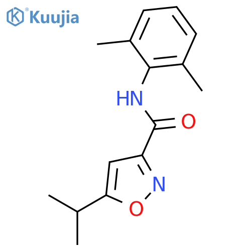 N-(2,6-dimethylphenyl)-5-(1-methylethyl)isoxazole-3-carboxamide structure