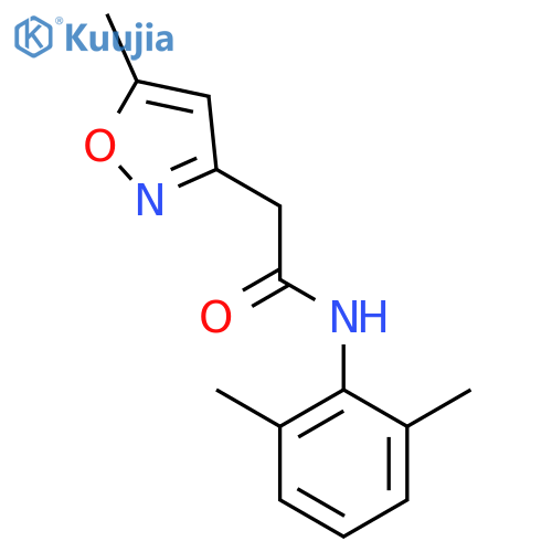 3-Isoxazoleacetamide,N-(2,6-dimethylphenyl)-5-methyl- structure