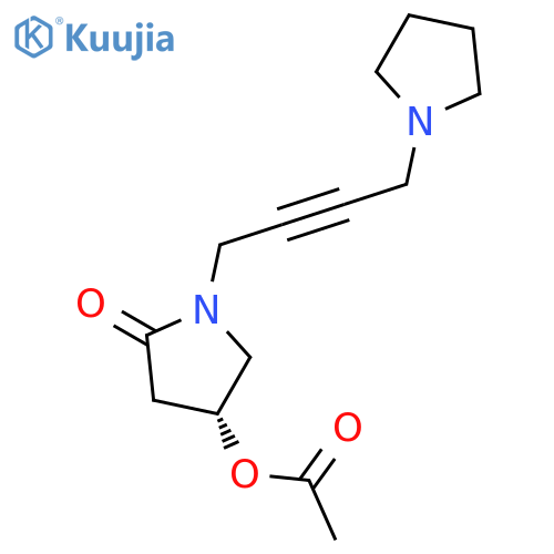 2-Pyrrolidinone, 4-(acetyloxy)-1-[4-(1-pyrrolidinyl)-2-butynyl]-, (R)- structure