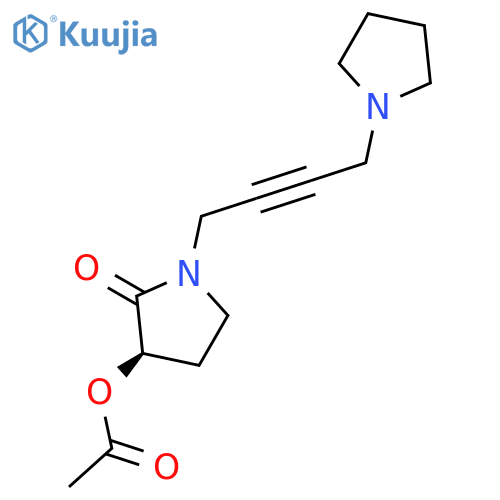 2-Pyrrolidinone, 3-(acetyloxy)-1-[4-(1-pyrrolidinyl)-2-butynyl]-, (R)- structure