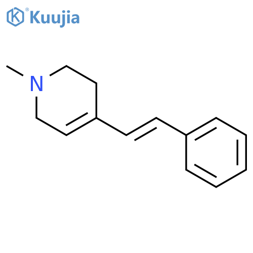 Pyridine,1,2,3,6-tetrahydro-1-methyl-4-[(1E)-2-phenylethenyl]- structure