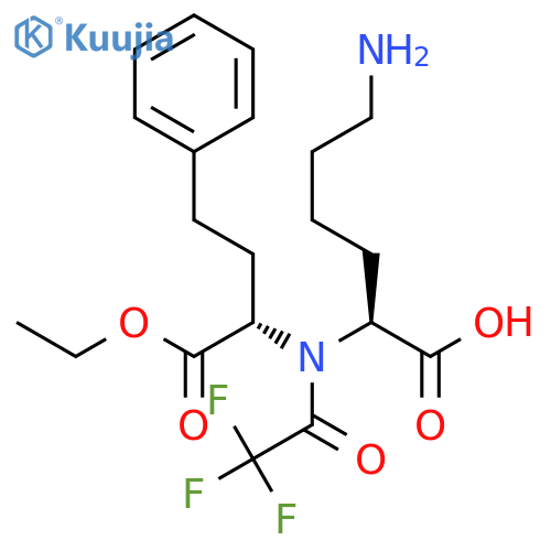 Benzenebutanoic acid, a-[[(1S)-1-carboxy-5-[(2,2,2-trifluoroacetyl)amino]pentyl]amino]-,1-ethyl ester, (aR)- structure