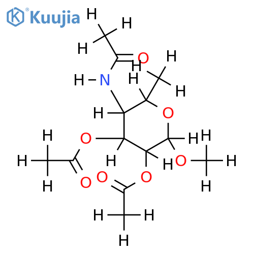 4-Acetamino-2,3-di-O-acetyl-4,6-didesoxy-methyl-alpha-D-glucopyranosid structure