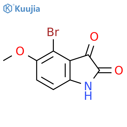 4-bromo-5-methoxy-2,3-dihydro-1H-indole-2,3-dione structure