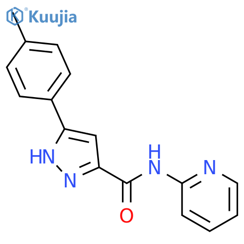 1H-Pyrazole-3-carboxamide,5-(4-methylphenyl)-N-2-pyridinyl- structure