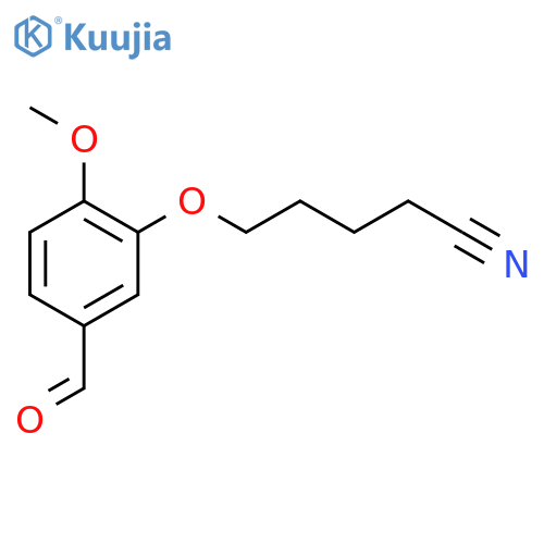 5-(3-Formyl-6-methoxyphenoxy)pentanenitrile structure
