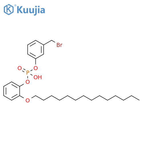 Phosphoric acid, mono[3-(bromomethyl)phenyl] mono[2-(tetradecyloxy)phenyl] ester structure