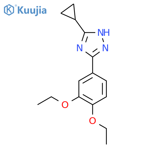 3-Cyclopropyl-5-(3,4-diethoxy-phenyl)-1H-[1,2,4]triazole structure