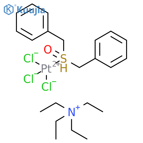 Ethanaminium, N,N,N-triethyl-, (SP-4-2)-trichloro[1,1'-[sulfinylbis(methylene)]bis[benzene]-S]platinate(1-) (9CI) structure