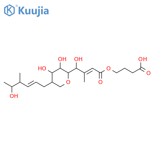 L-glycero-D-altro-Non-2-enonic acid, 5,9-anhydro-2,3,8-trideoxy-8-[(2E,4R,5S)-5-hydroxy-4-methyl-2-hexen-1-yl]-3-methyl-, 3-carboxypropyl ester, (2E)- structure