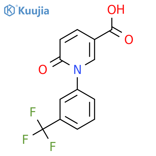 6-Oxo-1-(3-(trifluoromethyl)phenyl)-1,6-dihydropyridine-3-carboxylic acid structure