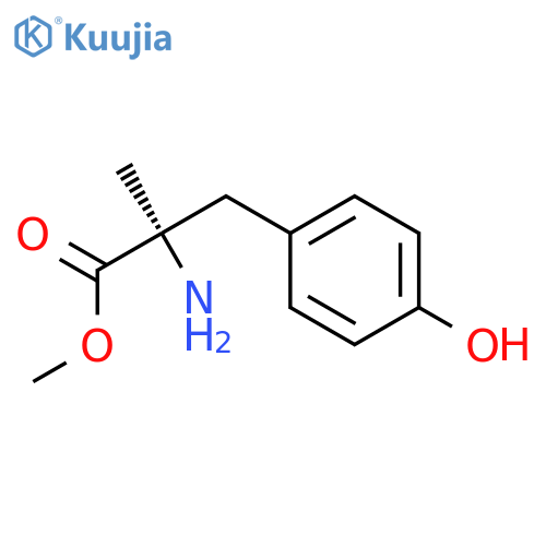 methyl (2R)-2-amino-3-(4-hydroxyphenyl)-2-methylpropanoate structure