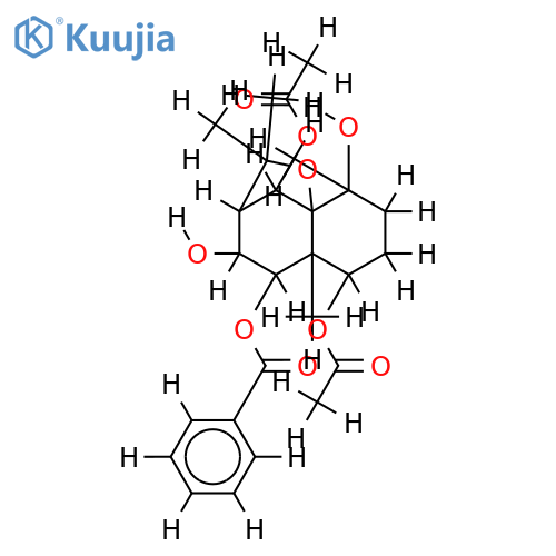 (1S,4S,5S,6R,7R,8S,9R,10S)-1,6-diacetoxy-9-benzoyloxy-4,8-dihydroxy-dihydro-beta-agarofuran structure