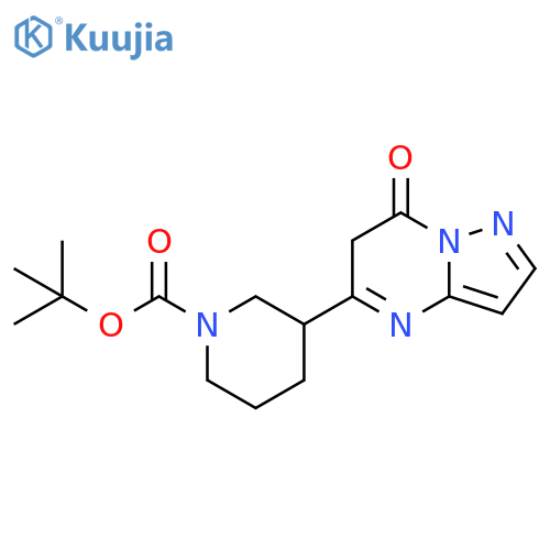 1-Piperidinecarboxylic acid, 3-(6,7-dihydro-7-oxopyrazolo[1,5-a]pyrimidin-5-yl)-, 1,1-dimethylethyl ester structure
