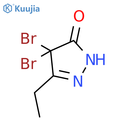 3H-Pyrazol-3-one,4,4-dibromo-5-ethyl-2,4-dihydro- structure