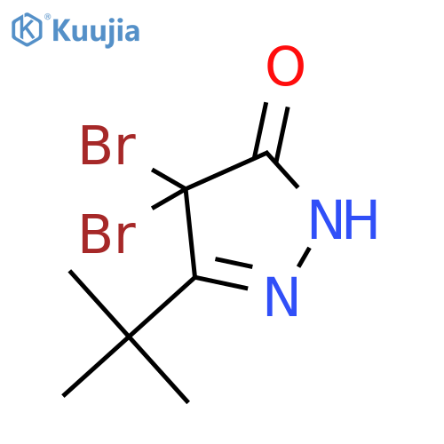 3H-Pyrazol-3-one, 4,4-dibromo-5-(1,1-dimethylethyl)-2,4-dihydro- structure
