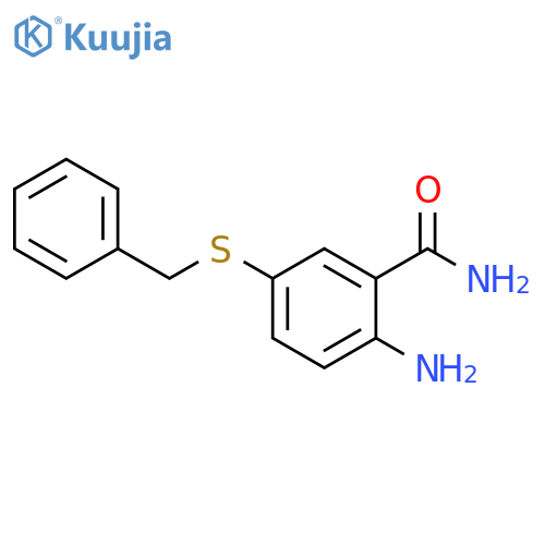 2-amino-5-(benzylsulfanyl)benzamide structure