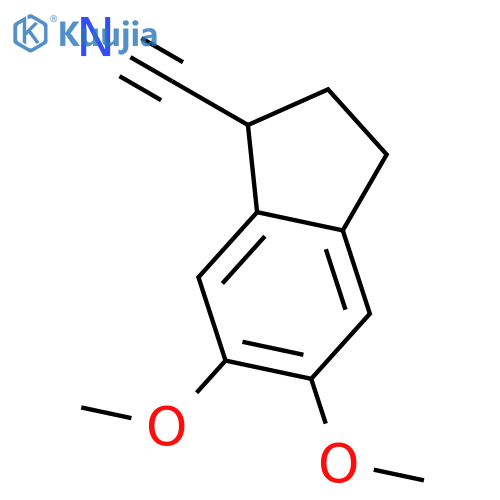 1H-Indene-1-carbonitrile, 2,3-dihydro-5,6-dimethoxy- structure