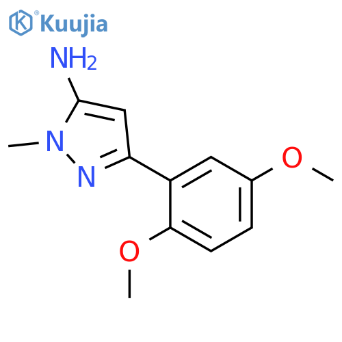 3-(2,5-dimethoxyphenyl)-1-methyl-1H-pyrazol-5-amine structure