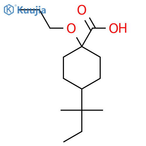 4-(2-Methylbutan-2-yl)-1-propoxycyclohexane-1-carboxylic acid structure